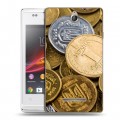 Дизайнерский пластиковый чехол для Sony Xperia E Текстуры денег