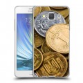 Дизайнерский пластиковый чехол для Samsung Galaxy A5 Текстуры денег