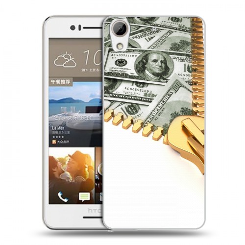 Дизайнерский пластиковый чехол для HTC Desire 728 Текстуры денег