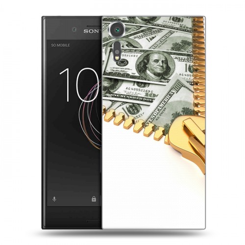 Дизайнерский пластиковый чехол для Sony Xperia XZs Текстуры денег