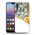 Дизайнерский силиконовый с усиленными углами чехол для Huawei P20 Pro Текстуры денег