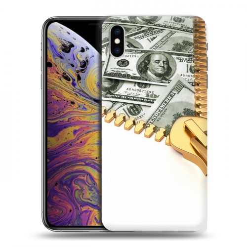 Дизайнерский силиконовый чехол для Iphone Xs Max Текстуры денег