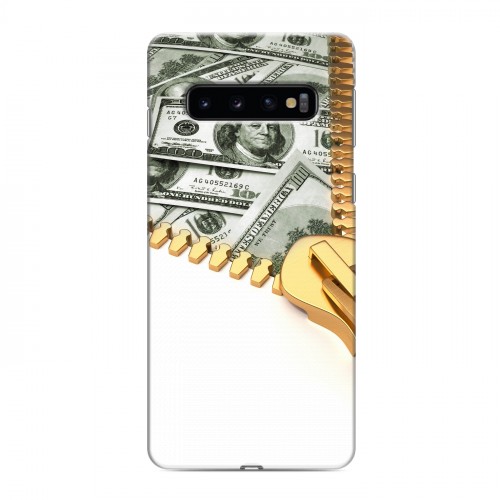 Дизайнерский силиконовый чехол для Samsung Galaxy S10 Текстуры денег