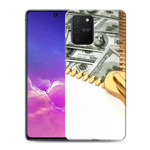 Дизайнерский силиконовый с усиленными углами чехол для Samsung Galaxy S10 Lite Текстуры денег
