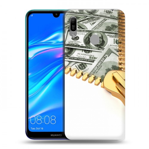 Дизайнерский пластиковый чехол для Huawei Y6 (2019) Текстуры денег