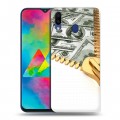 Дизайнерский пластиковый чехол для Samsung Galaxy M20 Текстуры денег