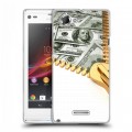 Дизайнерский пластиковый чехол для Sony Xperia L Текстуры денег