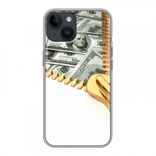Дизайнерский пластиковый чехол для Iphone 14 Текстуры денег