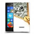 Дизайнерский пластиковый чехол для Microsoft Lumia 435 Текстуры денег