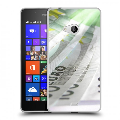 Дизайнерский пластиковый чехол для Microsoft Lumia 540 Текстуры денег