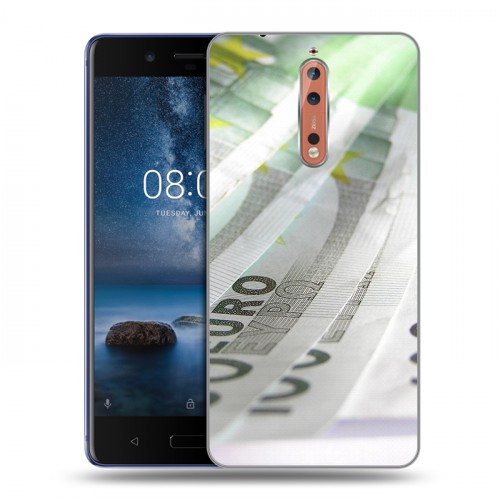 Дизайнерский пластиковый чехол для Nokia 8 Текстуры денег