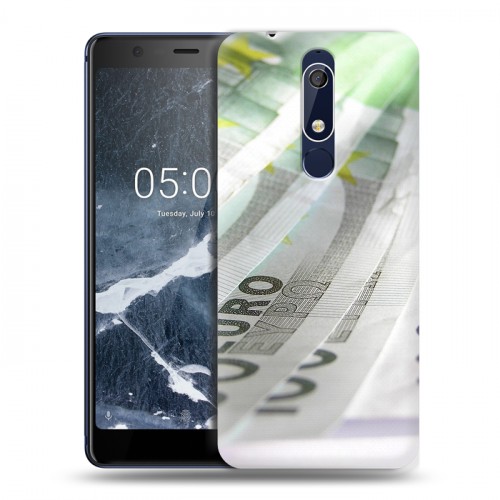 Дизайнерский пластиковый чехол для Nokia 5.1 Текстуры денег