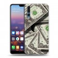 Дизайнерский силиконовый с усиленными углами чехол для Huawei P20 Pro Текстуры денег