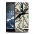 Дизайнерский пластиковый чехол для Nokia 5.1 Текстуры денег