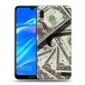 Дизайнерский пластиковый чехол для Huawei Y6 (2019) Текстуры денег