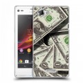 Дизайнерский пластиковый чехол для Sony Xperia L Текстуры денег