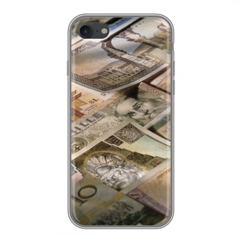 Дизайнерский силиконовый с усиленными углами чехол для Iphone 7 Текстуры денег