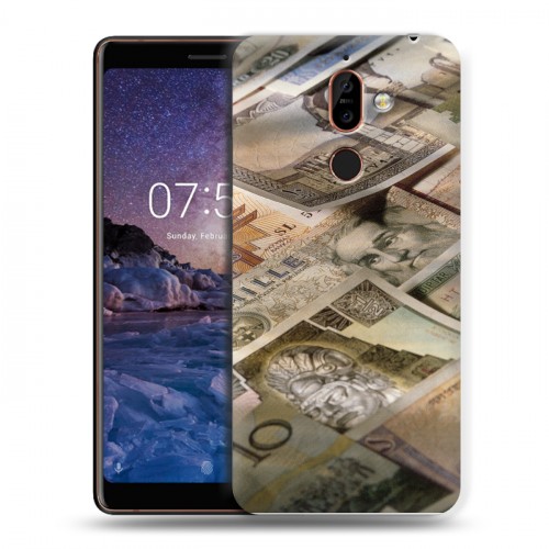 Дизайнерский пластиковый чехол для Nokia 7 Plus Текстуры денег