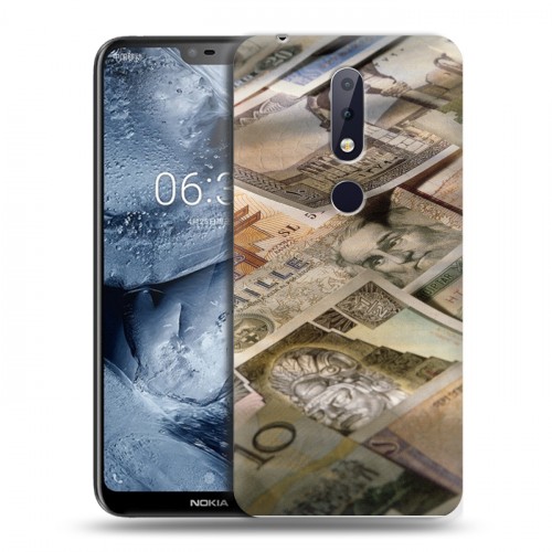 Дизайнерский силиконовый чехол для Nokia 6.1 Plus Текстуры денег