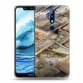 Дизайнерский пластиковый чехол для Nokia 5.1 Plus Текстуры денег