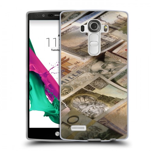 Дизайнерский силиконовый чехол для LG G4 Текстуры денег