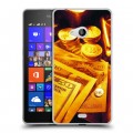 Дизайнерский пластиковый чехол для Microsoft Lumia 540 Текстуры денег