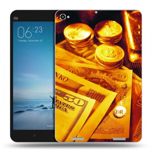 Дизайнерский силиконовый чехол для Xiaomi Mi Pad 2 Текстуры денег