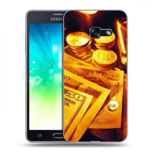 Дизайнерский силиконовый с усиленными углами чехол для Samsung Galaxy A3 (2017) Текстуры денег