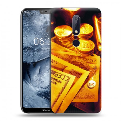 Дизайнерский силиконовый чехол для Nokia 6.1 Plus Текстуры денег