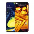 Дизайнерский пластиковый чехол для Samsung Galaxy A80 Текстуры денег