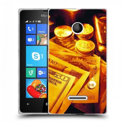 Дизайнерский пластиковый чехол для Microsoft Lumia 435 Текстуры денег