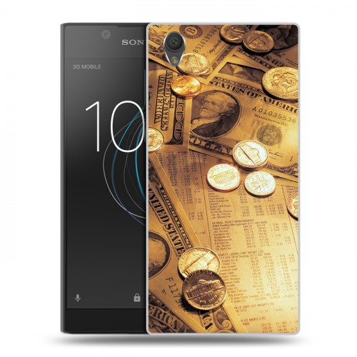 Дизайнерский пластиковый чехол для Sony Xperia L1 Текстуры денег