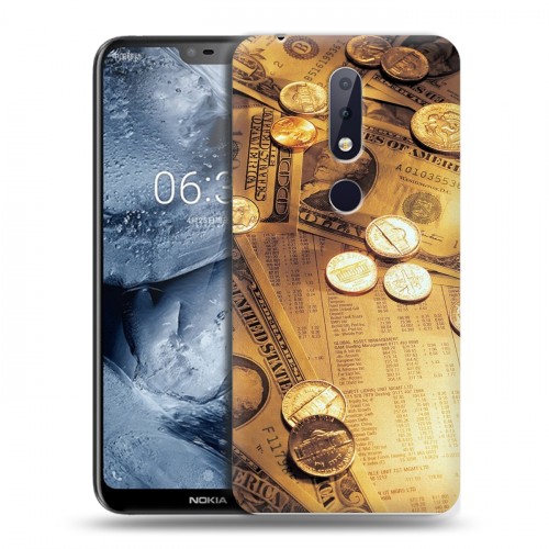 Дизайнерский пластиковый чехол для Nokia 6.1 Plus Текстуры денег