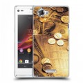 Дизайнерский пластиковый чехол для Sony Xperia L Текстуры денег