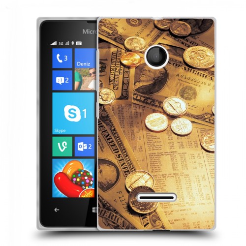 Дизайнерский пластиковый чехол для Microsoft Lumia 435 Текстуры денег