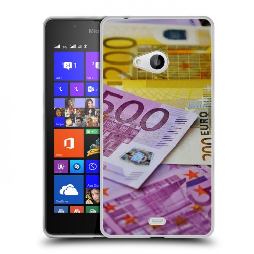 Дизайнерский пластиковый чехол для Microsoft Lumia 540 Текстуры денег