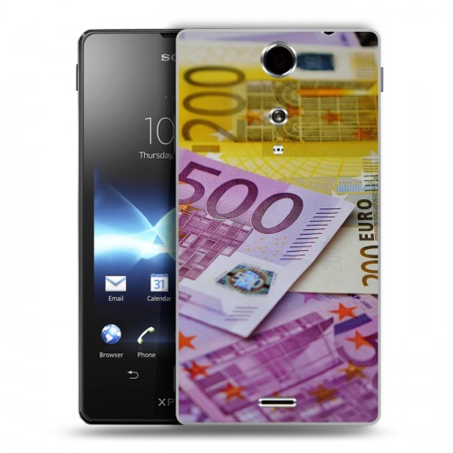 Дизайнерский пластиковый чехол для Sony Xperia TX Текстуры денег