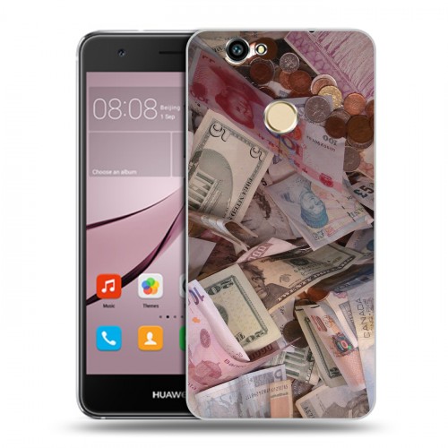 Дизайнерский силиконовый с усиленными углами чехол для Huawei Nova Текстуры денег