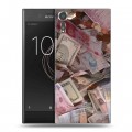 Дизайнерский пластиковый чехол для Sony Xperia XZs Текстуры денег