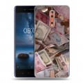 Дизайнерский пластиковый чехол для Nokia 8 Текстуры денег