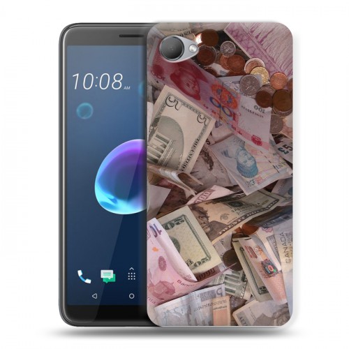 Дизайнерский пластиковый чехол для HTC Desire 12 Текстуры денег