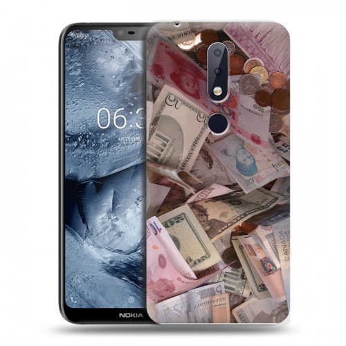 Дизайнерский силиконовый чехол для Nokia 6.1 Plus Текстуры денег