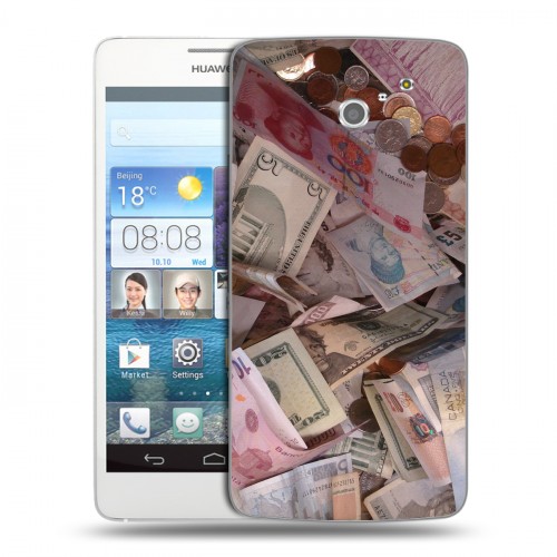 Дизайнерский пластиковый чехол для Huawei Ascend D2 Текстуры денег