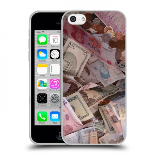 Дизайнерский пластиковый чехол для Iphone 5c Текстуры денег
