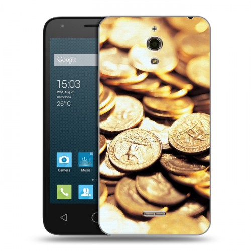 Дизайнерский силиконовый чехол для Alcatel One Touch Pixi 4 (6) Текстуры денег