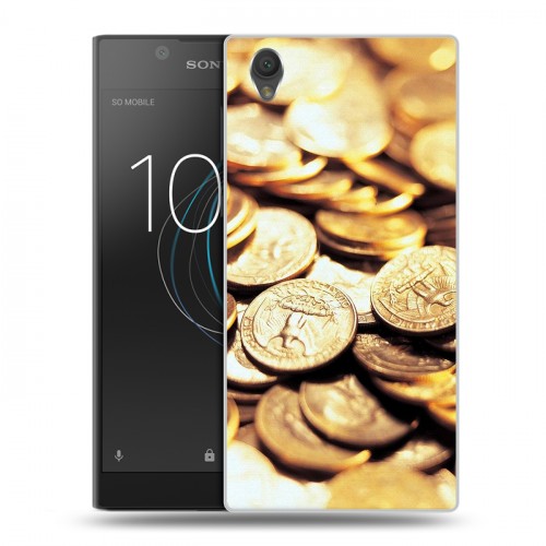 Дизайнерский пластиковый чехол для Sony Xperia L1 Текстуры денег