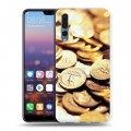 Дизайнерский силиконовый с усиленными углами чехол для Huawei P20 Pro Текстуры денег