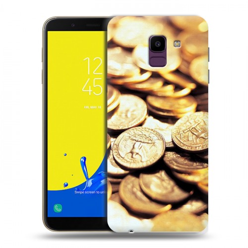 Дизайнерский пластиковый чехол для Samsung Galaxy J6 Текстуры денег