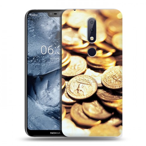 Дизайнерский пластиковый чехол для Nokia 6.1 Plus Текстуры денег