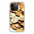 Дизайнерский силиконовый чехол для Iphone 14 Pro Текстуры денег